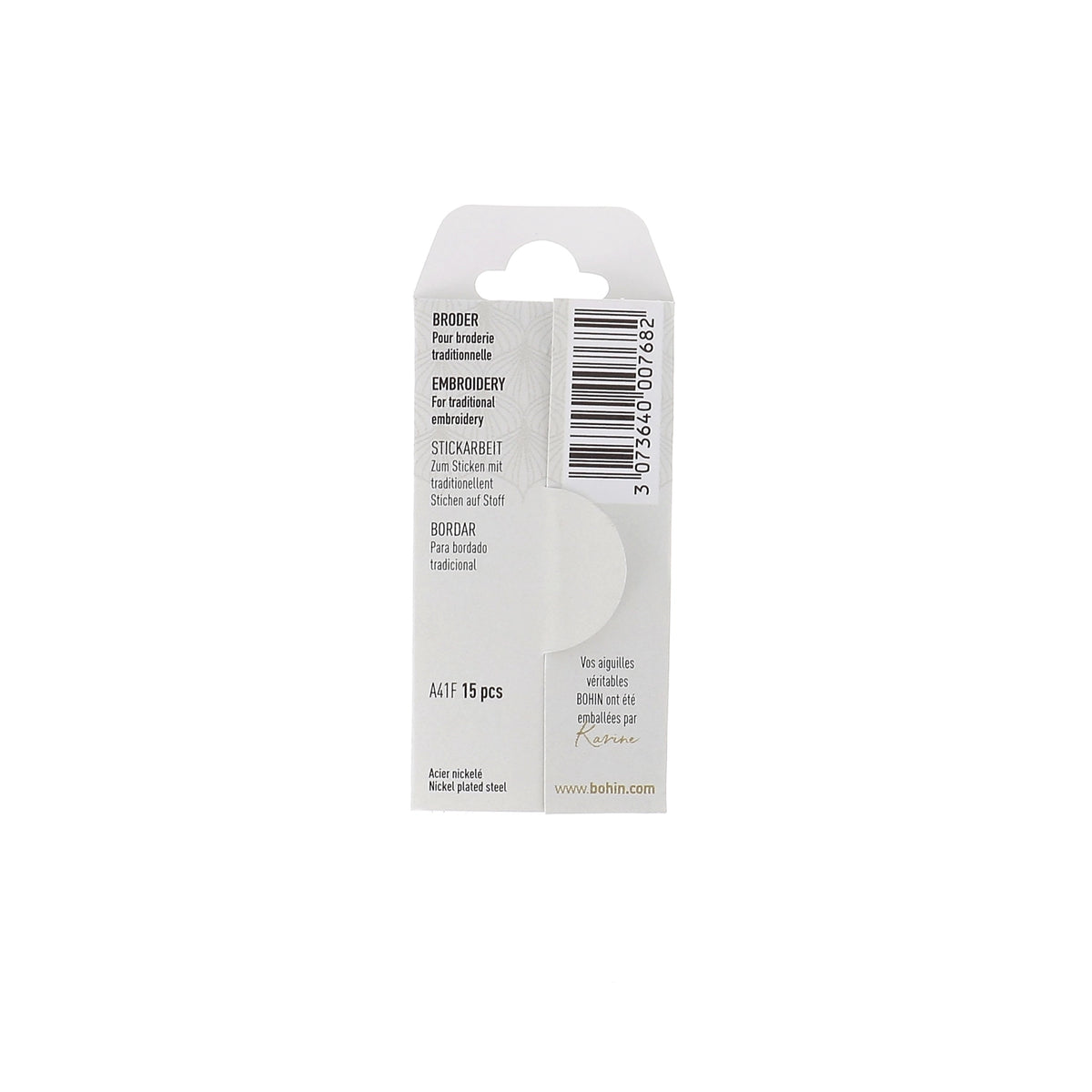 Bohin Crewel Embroidery Needles, Assorted Sizes 3-9, Pack of 15, 00768