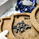 Raven Cross Stitch Kit 1146, Gothic Crow Beaded Ornament with Wooden Frame Unicstitch