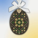 Wonderland Crafts Easter Egg FLW-108 Counted Cross Stitch Kit, Folk Floral Hanging Ornament DIY