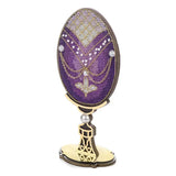 Wonderland Crafts Evening Glow Easter Egg FLW-111 Counted Cross Stitch Kit, Faberge Style DIY on Stand