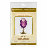 Wonderland Crafts Evening Glow Easter Egg FLW-111 Counted Cross Stitch Kit, Faberge Style DIY on Stand