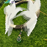 Cross Stitch kit Hummingbird, threads, beads and decorative crystals.