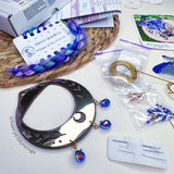 Cross Stitch kit Whisper of the Universe , threads, beads and decorative crystals.