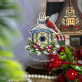 Winter Birdhouse Cross Stitch Kit 1145, Beaded Ornament with Plastic Canvas