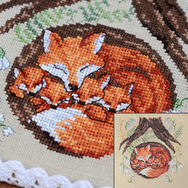 Tela Artis Waiting for Spring X-1206 Counted Cross Stitch Kit, 32 Count Belfast Evenweave