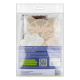 Wonderland Crafts FLBB-179 Cat Joys Bag Charm Set, Bead Embroidery Kit on Faux Leather, Set of 3