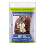 Wonderland Crafts FLBB-180 Kitten with Heart Bag Charm, Bead Embroidery Kit on Faux Leather