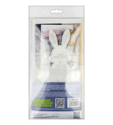 Wonderland Crafts FLBB-188 Blue Bunny Easter Topper, Bead Embroidery Kit on Faux Leather