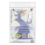 Wonderland Crafts FLBB-194 Blue Whale Bag Charm, Bead Embroidery Kit on Faux Leather