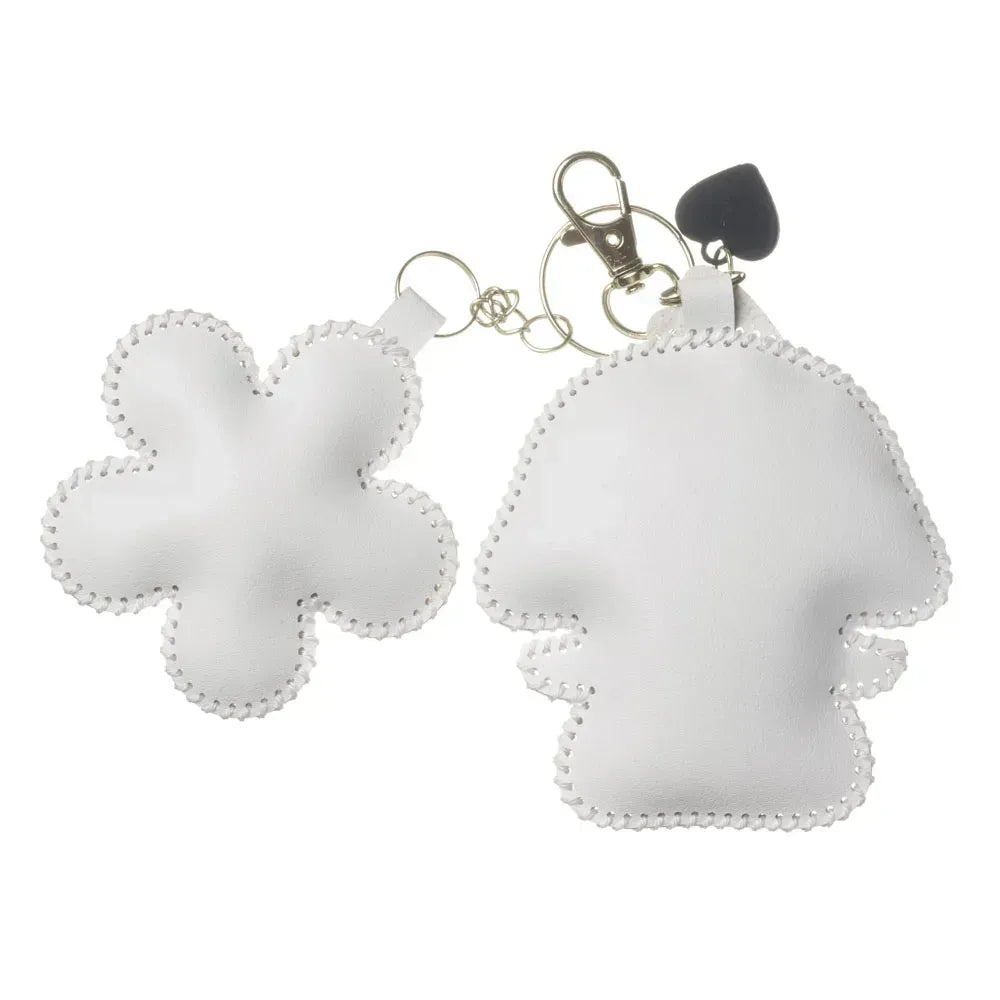 Wonderland Crafts FLBB-198 Duck with Flower Bag Charm, Bead Embroidery Kit on Faux Leather