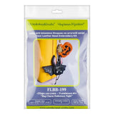 Wonderland Crafts FLBB-199 Halloween Night Bat and Pumpkin Bag Charm, Bead Embroidery Kit on Faux Leather