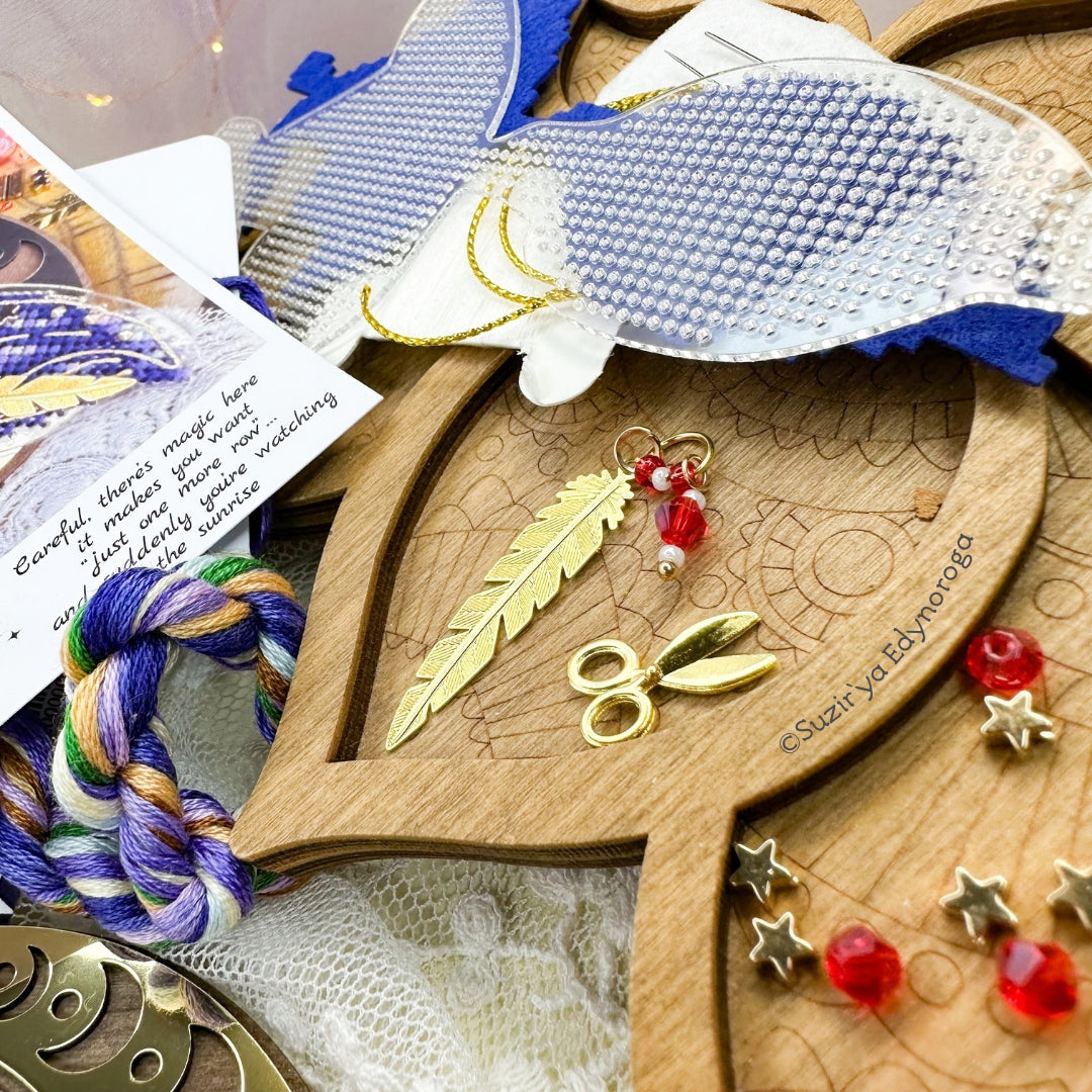 Witch's Embroidery Arsenal Cross Stitch Kit 1139, Beaded Magic Hat Design with Plastic Canvas