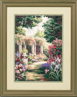 Dimensions Gold Collection Floral Retreat 35079, Counted Cross Stitch Kit, 14 Count Ivory Aida