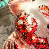 Cross Stitch kit with beads Crab, threads, beads and decorative crystals.