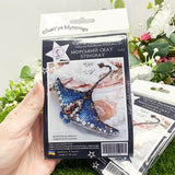Cross Stitch kit Stingray, threads, beads and decorative crystals.