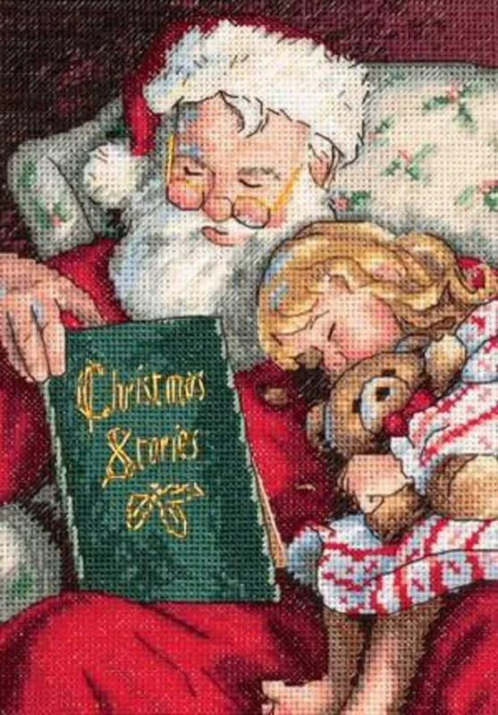 Dimensions Gold Collection Petites Christmas Stories 8786, Counted Cross Stitch Kit, 18 Count White Aida