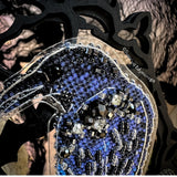 Raven Cross Stitch Kit 1146, Gothic Crow Beaded Ornament with Wooden Frame Unicstitch