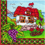 Counted Cross Stitch Kit hut "Besarabia Grapes"