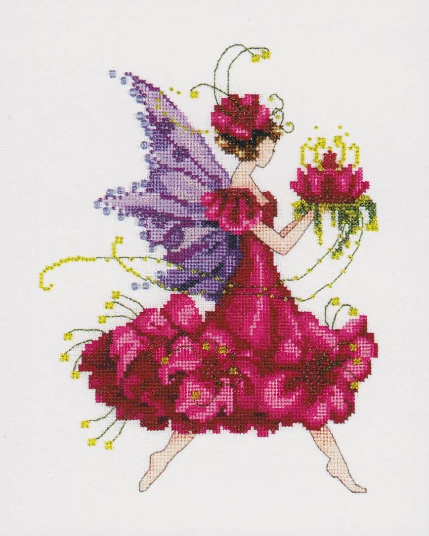 Geranium Nora Corbett cross stitch pattern only, Mirabilia Designs NC198
