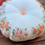 Pumpkin Powder Heart Counted Cross Stitch Biscornu Sampler Tela Artis X-341