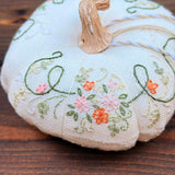 Pumpkin Powder Heart Counted Cross Stitch Biscornu Sampler Tela Artis X-341