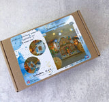 Cozy Crosses Yummy H002 Counted Cross Stitch Kit, Gingerbread House on Wood