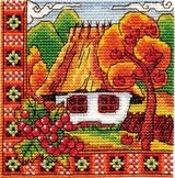 Counted Cross Stitch Kit, Autumn Ukraine (Hut), 01270