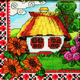 Counted Cross Stitch Kit, Flover of Sloboda region (Hut), 01274