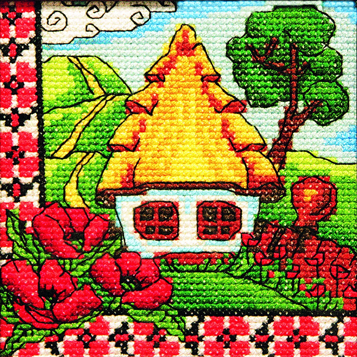 Counted Cross Stitch Kit, Polesie Poppies (Hut), 01275