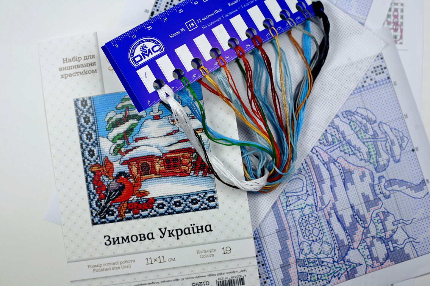 Counted Cross Stitch Kit, Winter Ukraine (Hut), 01295