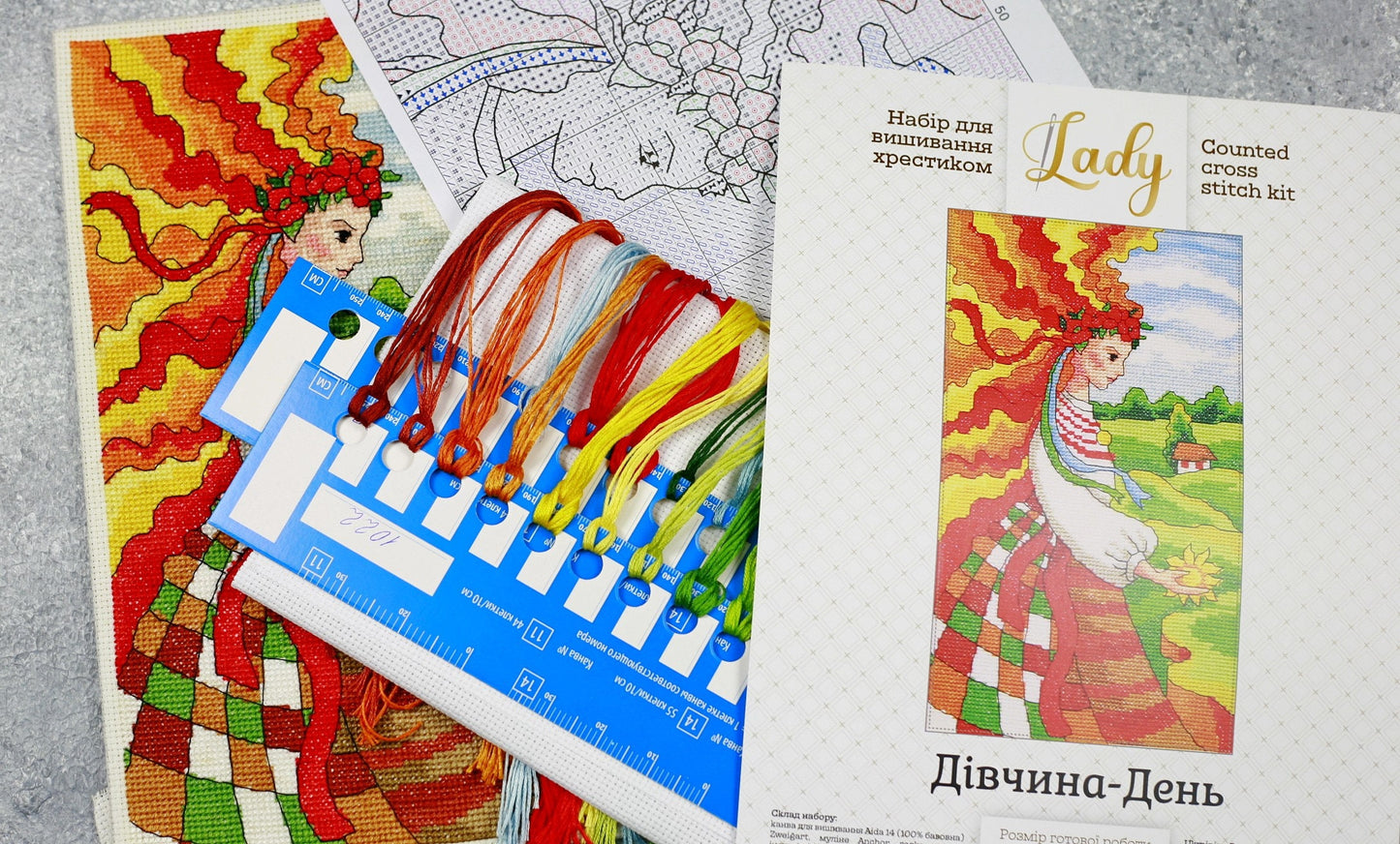 Counted Cross Stitch Kit, Lady, Ukrainian Day, 01022