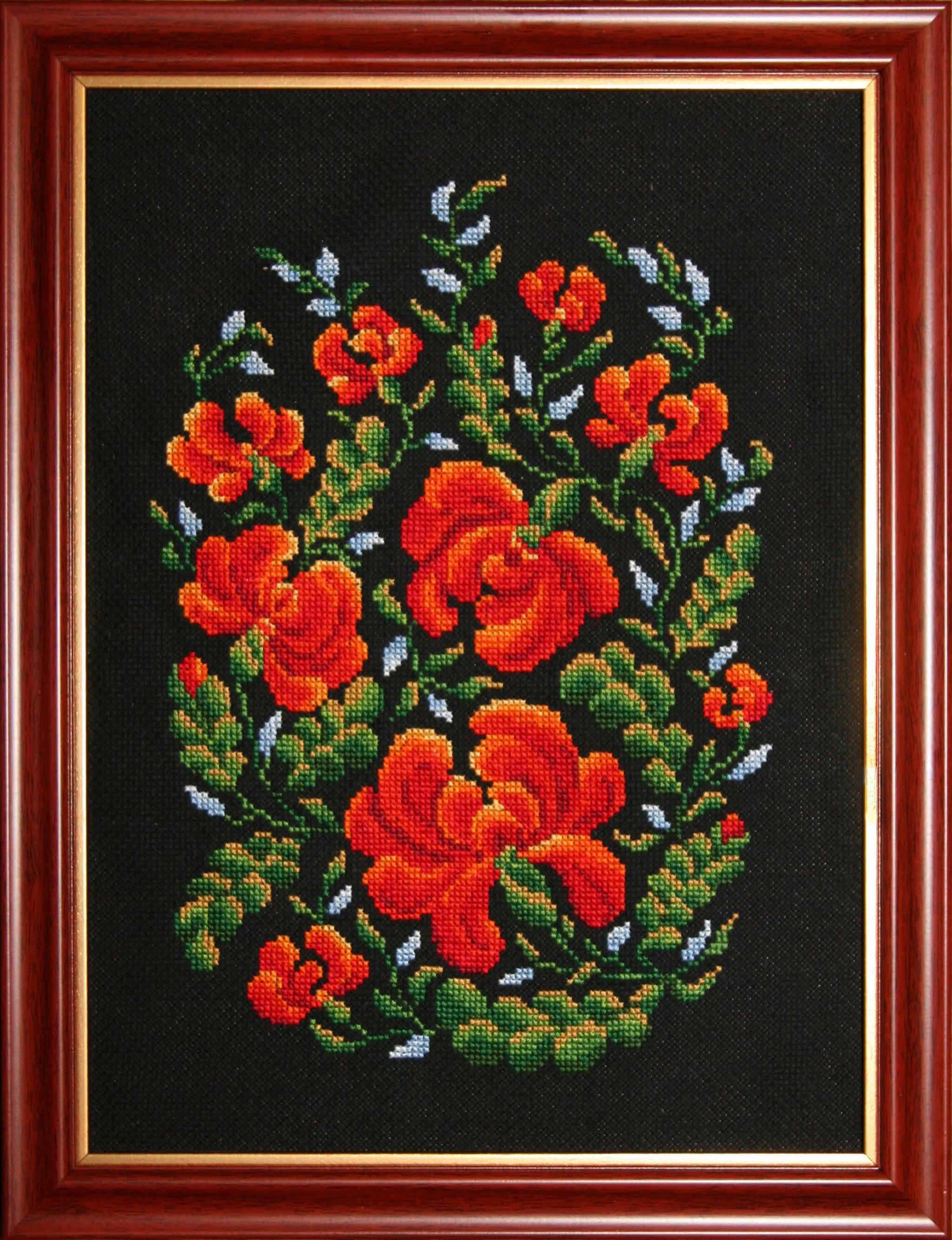 Counted Cross Stitch Kit, Lady, Triptych Petrykivka Painting, 01566