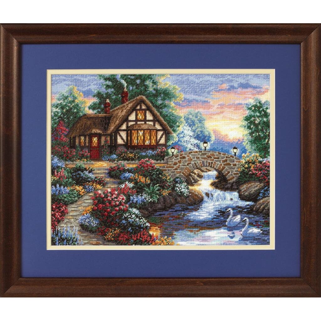 Counted Cross Stitch Kit DIMENSIONS Gold Collection, Twilight Bridge, 35172