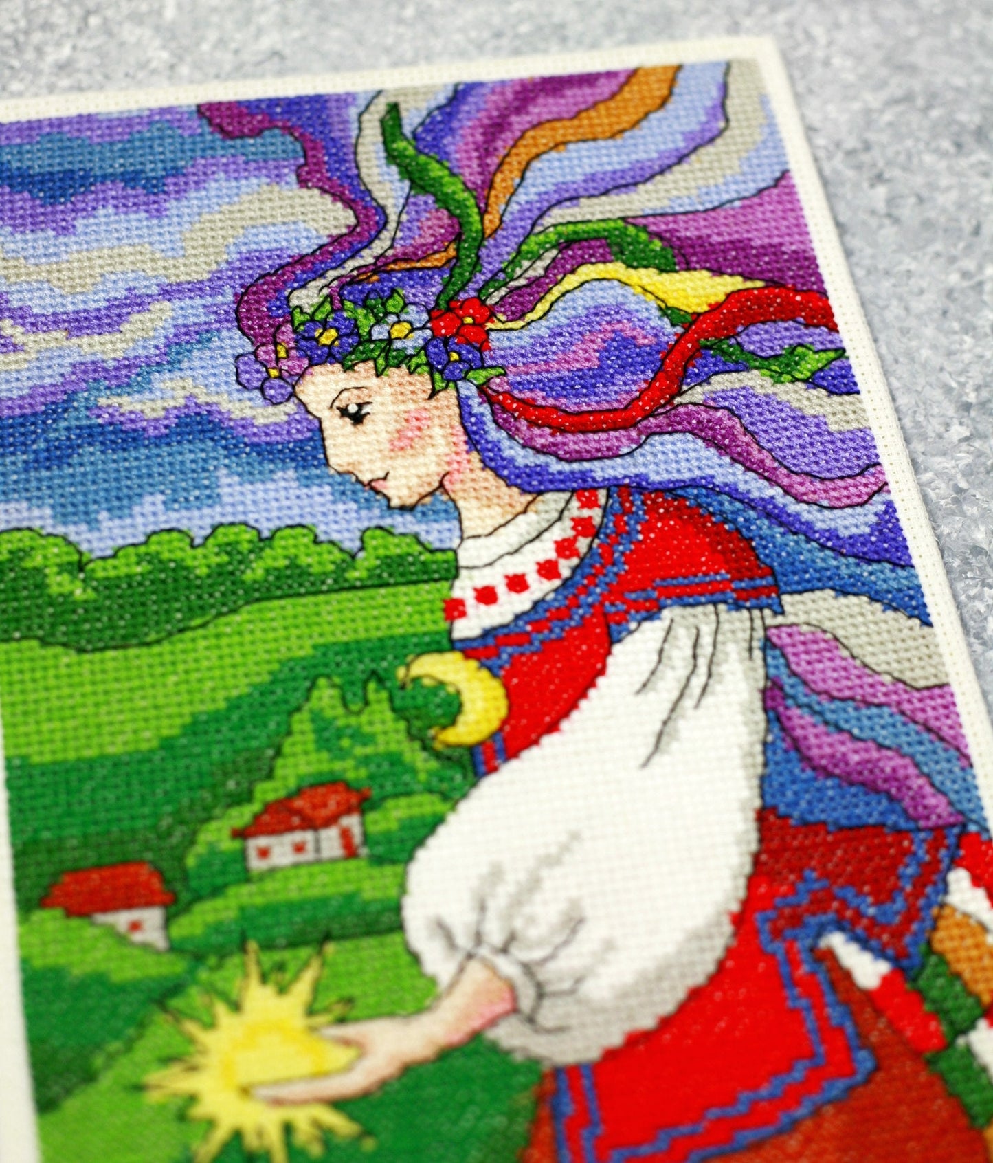 Counted Cross Stitch Kit, Lady, Ukrainian Night, 01023