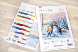Counted Cross Stitch Kit Luca-S- Merry Christmas B2358, making Snowman with dog.