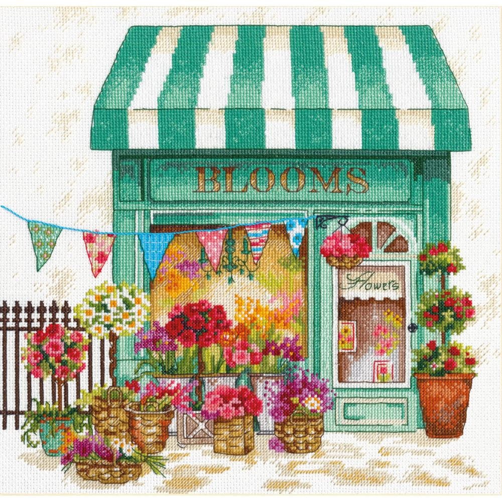 Dimensions Counted Cross Stitch Kit, Blooms Flower Shop (14 Count), 70-35401
