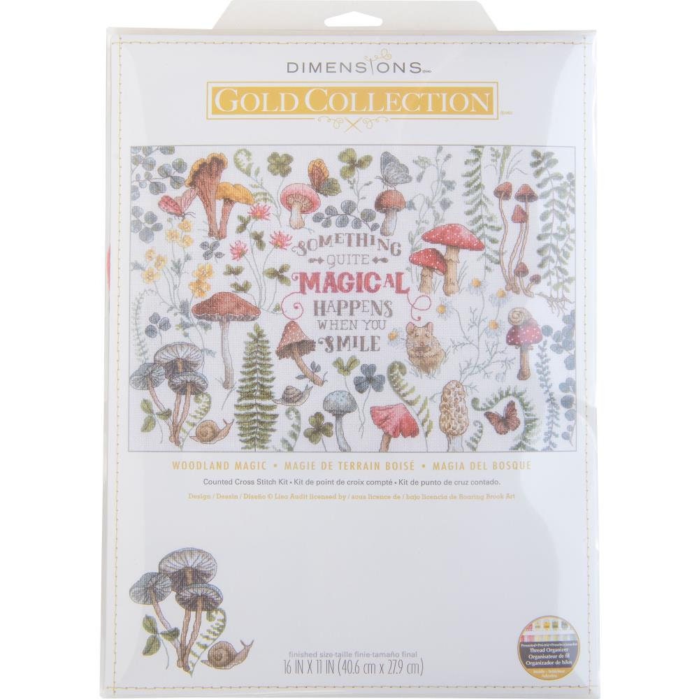 Dimensions Gold Collection Counted Cross Stitch Kit, Woodland Magic 16 Count, 70-35430