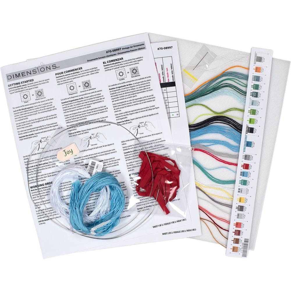 Dimensions Counted Cross Stitch Ornament Kit Set of 4, 70-08997