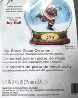 Dimensions Counted Cross Stitch Kit 3.75"X4.5" Joy Snowglobe (14 Count), 70-08905