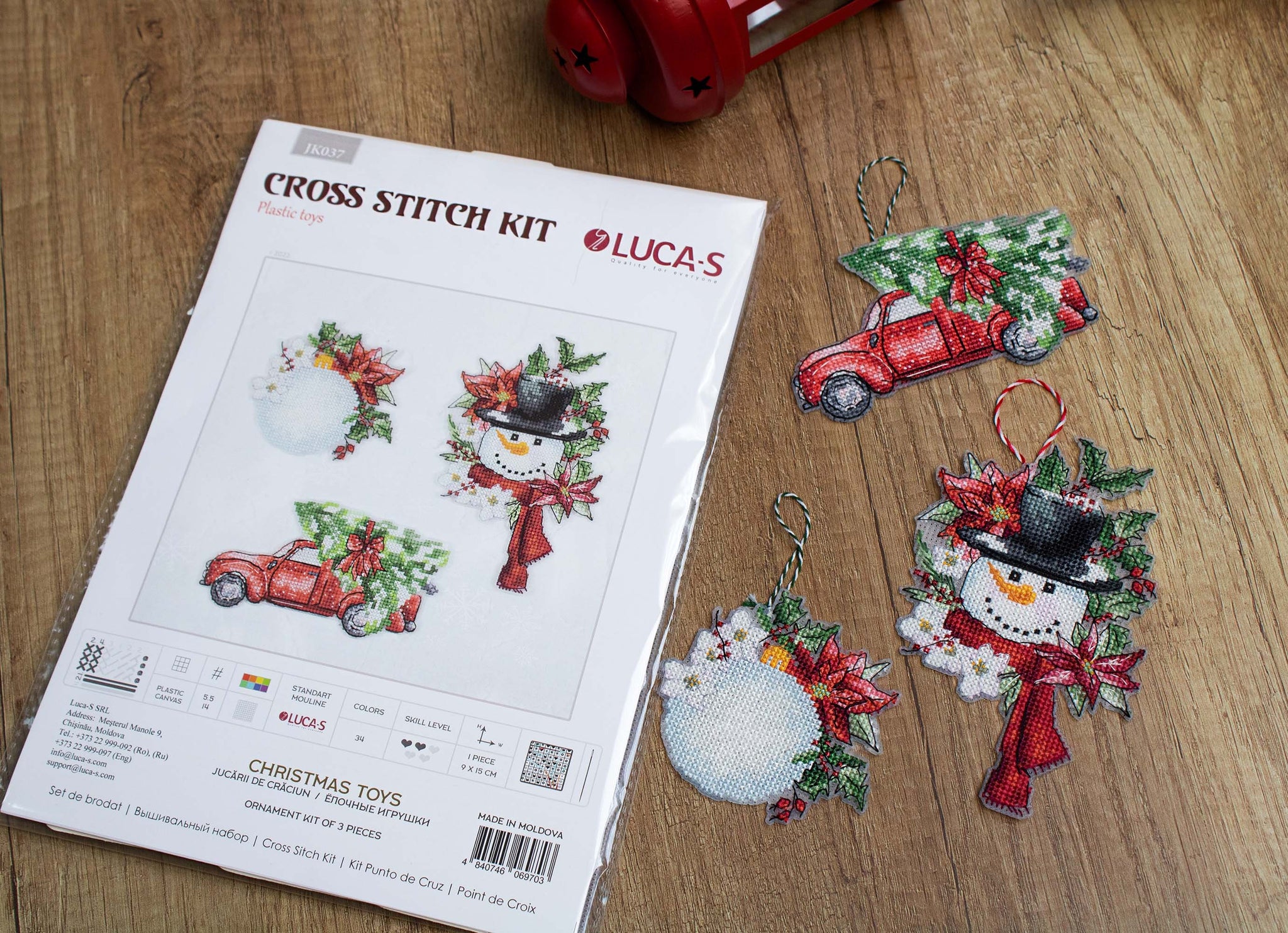 Toys Ornament Counted Cross Stitch Kits on plastic - Christmas Toys JK037