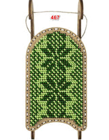 Beaded Sled Stitch Kit: Plywood Ornament Craft (2.2"X4")