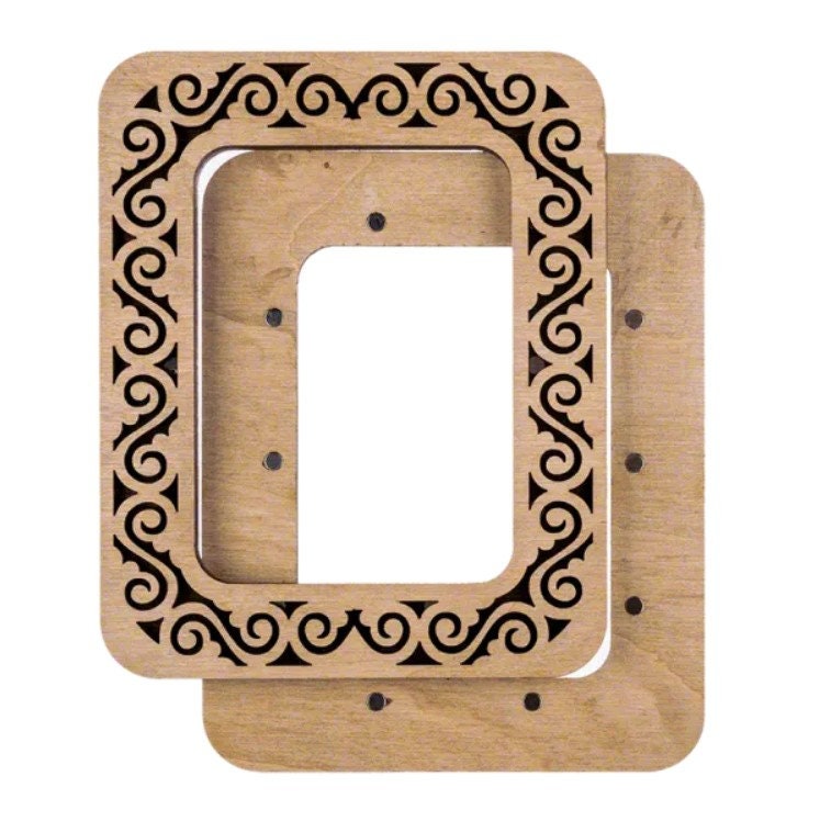 Embroidery frame with strong magnetic, plywood, LIGHT Color, 2.55x3.54 IN (6.5x9 cm)