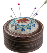 DIY Plywood Needle Holder Kit: Cross Stitch Top (8.5cm)