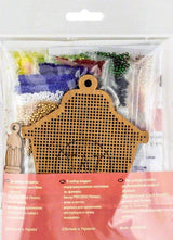 Bead Embroidery Kit on Wood, Lantern with a Candle, LK-453