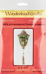 Bead Embroidery Kit on Wood, Deer in Lantern, LK-449