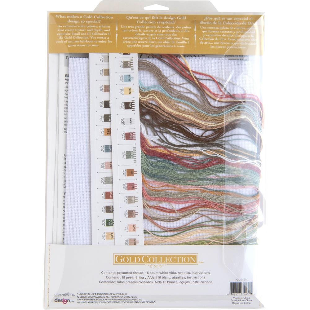 Dimensions Gold Collection Counted Cross Stitch Kit, Woodland Magic 16 Count, 70-35430