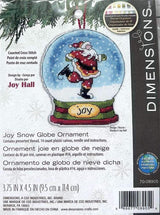 Dimensions Counted Cross Stitch Kit 3.75"X4.5" Joy Snowglobe (14 Count), 70-08905