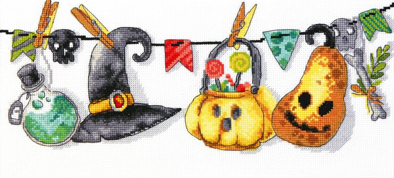 Counted Cross Stitch Kit Momentos Magicos, Halloween, M-447