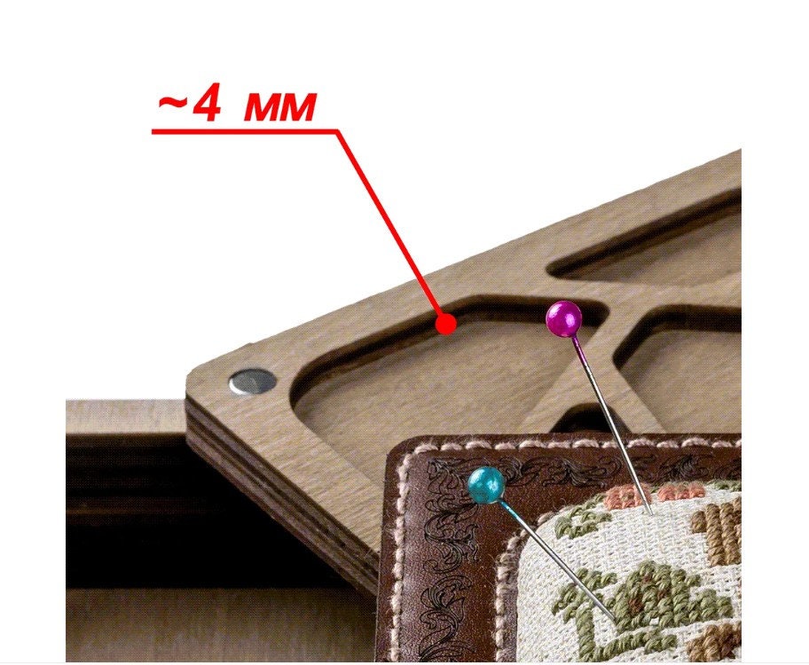 DIY Plywood Needle and Bead Holder Kit: Embroidery Top