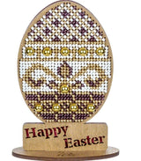 Bead Embroidery Kit: Easter Egg Decoration DIY Craft (LK-435)